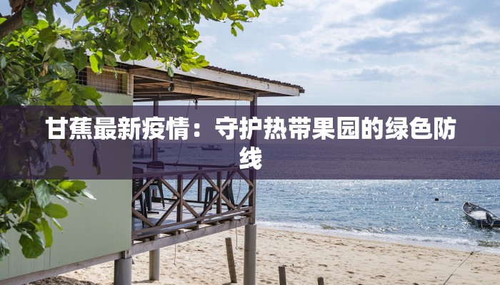 甘蕉最新疫情:守护热带果园的绿色防线 甘蕉最新疫情:守护热带果园的绿色防线